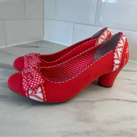 Ruby Shoo Shoes - Ruby Shoo Shoes Size 6 Pink Faux Suede Slip On Heeled Shoes Euro 39